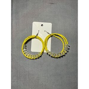 Yellow Bead Earrings‎